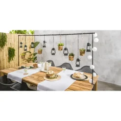 Leen Bakker Tafelklem Ton - zwart - verstelbaar tot 290 cm Clearance