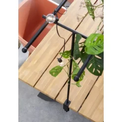 Leen Bakker Tafelklem Ton - zwart - verstelbaar tot 290 cm Clearance