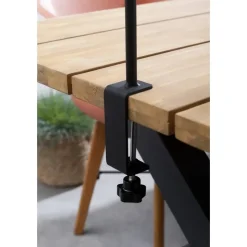 Leen Bakker Tafelklem Ton - zwart - verstelbaar tot 290 cm Clearance