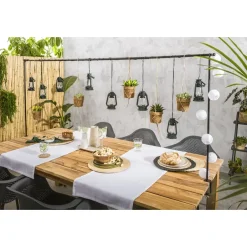 Leen Bakker Tafelklem Ton - zwart - verstelbaar tot 290 cm Clearance