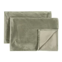 Leen Bakker Tafelloper - groen - 50x150 cm - Set van 2 Hot