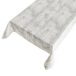 Bellatio Design Tafelzeil - buiten - steigerhout motief - grijs - 140 x 245 cm