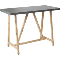 Beliani TALAMONE - Tuintafel - Lichthout/Grijs - 140 x 70 cm - Vezelcement Clearance