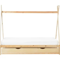 Beliani TALMONTIERS - Onderschuifbed - Lichtbruin - 90 x 200 cm - Grenenhout