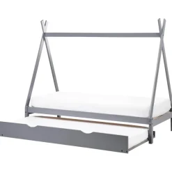 Beliani TALMONTIERS - Onderschuifbed - Grijs - 90 x 200 cm - Grenenhout Sale