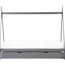 Beliani TALMONTIERS - Onderschuifbed - Grijs - 90 x 200 cm - Grenenhout Sale