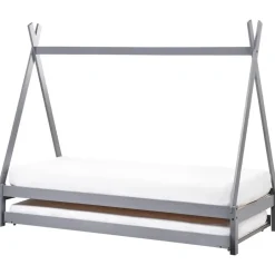Beliani TALMONTIERS - Onderschuifbed - Grijs - 90 x 200 cm - Grenenhout Sale