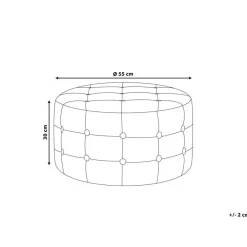 Beliani TAMPA - Poef - Groen - 55 cm - Fluweel Online