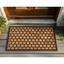 Beliani TANDYKUL - Deurmat - Natuurlijk/Zwart - 45 x 75 cm - Polyester Outlet