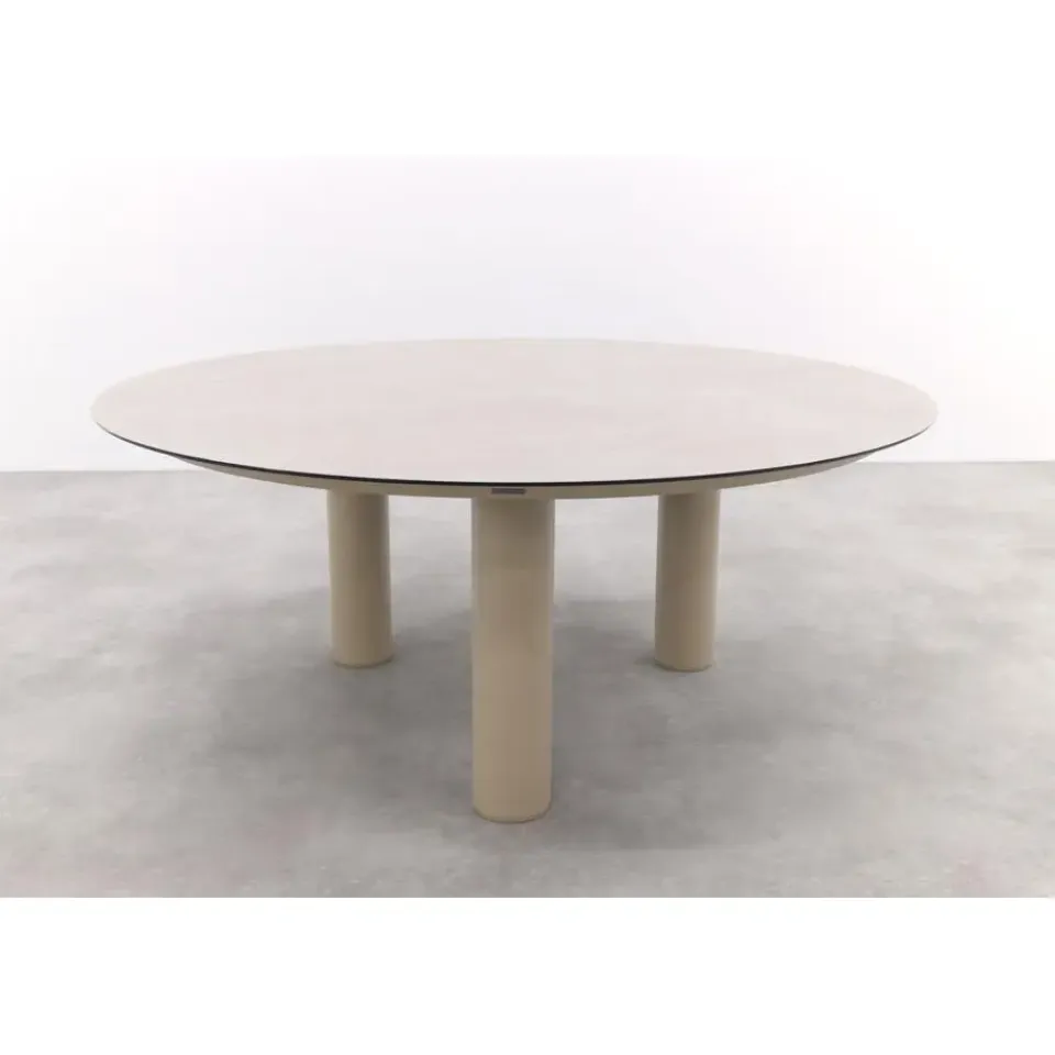 4-Seasons Outdoor Taste Donato low dining tuintafel Ø160 cm. - Latte Hot