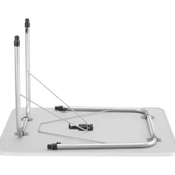 tectake - Campingtafel inklapbaar en in hoogte verstelbaar 80x60x68cm, Grijs Clearance