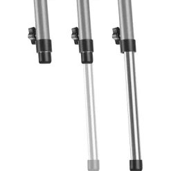 tectake - Campingtafel inklapbaar en in hoogte verstelbaar 80x60x68cm, Grijs Clearance