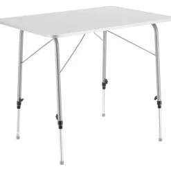 tectake - Campingtafel inklapbaar en in hoogte verstelbaar 80x60x68cm, Grijs Clearance