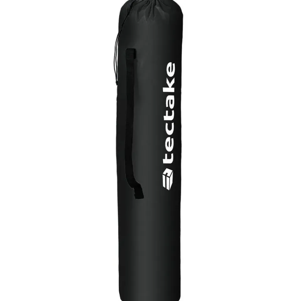 tectake - Gestoffeerde campingstoel MTX, opvouwbaar, met bekerhouder, Zwart