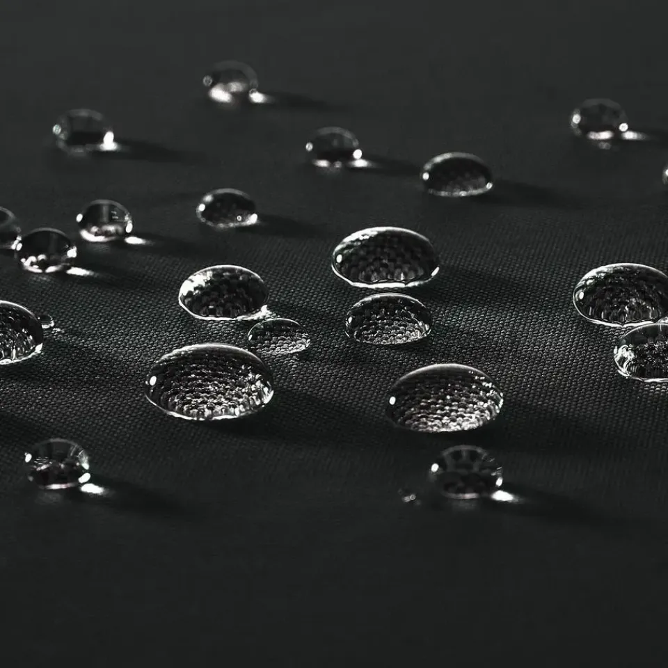 tectake - Gestoffeerde campingstoel MTX, opvouwbaar, met bekerhouder, Zwart