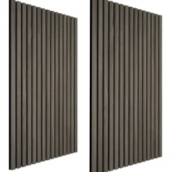 tectake Akoestische panelen Sonic Wall houtlook, Eiken Grijs Outlet