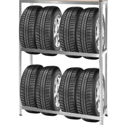 tectake Bandenstelling voor max. 8 banden, Grijs New