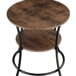 tectake Bijzettafel Saint Louis, Industrieel Hout Donker, Rustiek Online