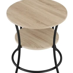 tectake Bijzettafel Saint Louis, Industrieel Licht Hout, Eiken Sonoma Discount