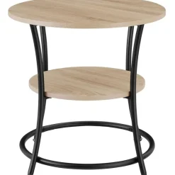 tectake Bijzettafel Saint Louis, Industrieel Licht Hout, Eiken Sonoma Discount