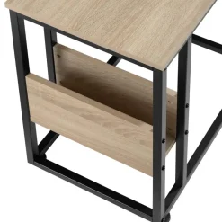 tectake Bijzettafel Wigan 55x36,5x60cm, Industrieel Licht Hout, Eiken Sonoma Clearance