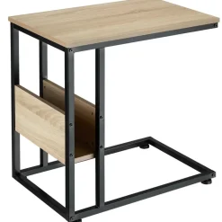 tectake Bijzettafel Wigan 55x36,5x60cm, Industrieel Licht Hout, Eiken Sonoma Clearance