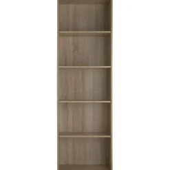 tectake Boekenrek Lexi 5 vakken 60x30x190cm, Licht Hout, Eiken Sonoma Online