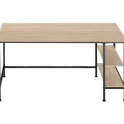tectake Bureau Donegal 140x60x76,5cm, Industrieel Licht Hout, Eiken Sonoma