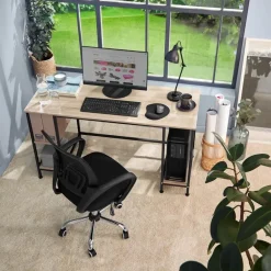 tectake Bureau Stoke 137x55x75cm, Industrieel Licht Hout, Eiken Sonoma Outlet