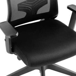 tectake Bureaustoel Phoibe ergonomisch met verstelbare hoofdsteun, Zwart Best