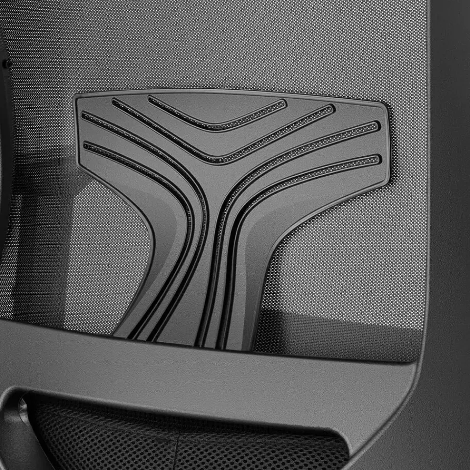 tectake Bureaustoel Phoibe ergonomisch met verstelbare hoofdsteun, Zwart Best