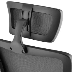 tectake Bureaustoel Phoibe ergonomisch met verstelbare hoofdsteun, Zwart Best