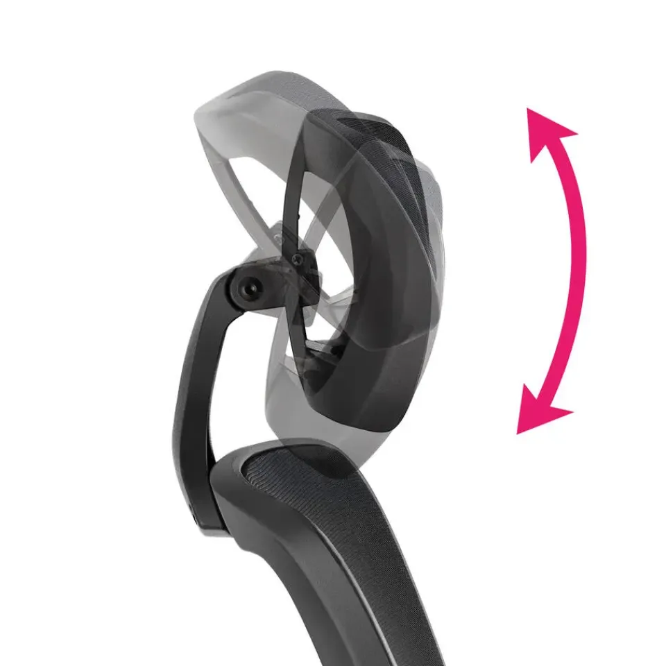 tectake Bureaustoel Phoibe ergonomisch met verstelbare hoofdsteun, Zwart Best