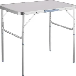 tectake Campingtafel opvouwbaar van aluminium 75x55x68cm, Grijs Discount