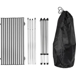 tectake Campingtafel van aluminium met tas 140x70x70cm , Grijs New