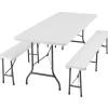 tectake Campingtafelset Panja wit opvouwbaar, Wit Clearance