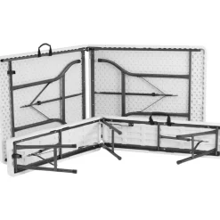 tectake Campingtafelset Panja wit opvouwbaar, Wit Clearance