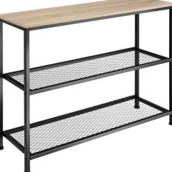 tectake Consoletafel Bristol 100x30x81cm, Industrieel Licht Hout, Eiken Sonoma Online