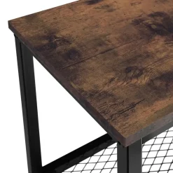 tectake Consoletafel Bristol 100x30x81cm, Industrieel Hout Donker, Rustiek New