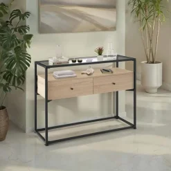 tectake Consoletafel Reading 101,5x41,5x80,5cm