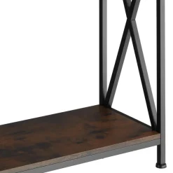 tectake Consoletafel Tacoma 100x35x80,5cm, Industrieel Hout Donker, Rustiek New