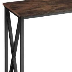 tectake Consoletafel Tacoma 100x35x80,5cm, Industrieel Hout Donker, Rustiek New