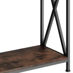 tectake Consoletafel Tacoma 100x35x80,5cm, Industrieel Hout Donker, Rustiek New