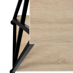 tectake Consoletafel Tacoma 100x35x80,5cm, Industrieel Licht Hout, Eiken Sonoma Clearance