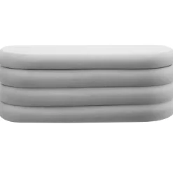 tectake Gestoffeerde zitbank Altu met veel opbergruimte, Fluweellook Grijs Online