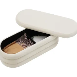 tectake Gestoffeerde zitbank Altu met veel opbergruimte, Fluweellook Crèmewit Sale