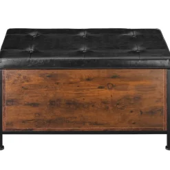 tectake Gestoffeerde zitkist Calico 81,5x41,5x50,5cm Hot