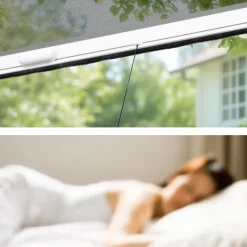 tectake Insectenwerend rolgordijn - 90 x 160 cm - Wit New