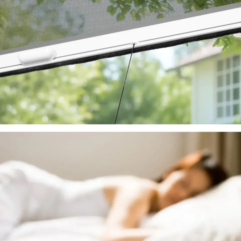 tectake Insectenwerend rolgordijn - 110 x 160 cm - Wit Sale