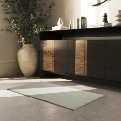 tectake ® Kortpolig vloerkleed Soft Zone 60 x 110 cm - Zandkleur Sale